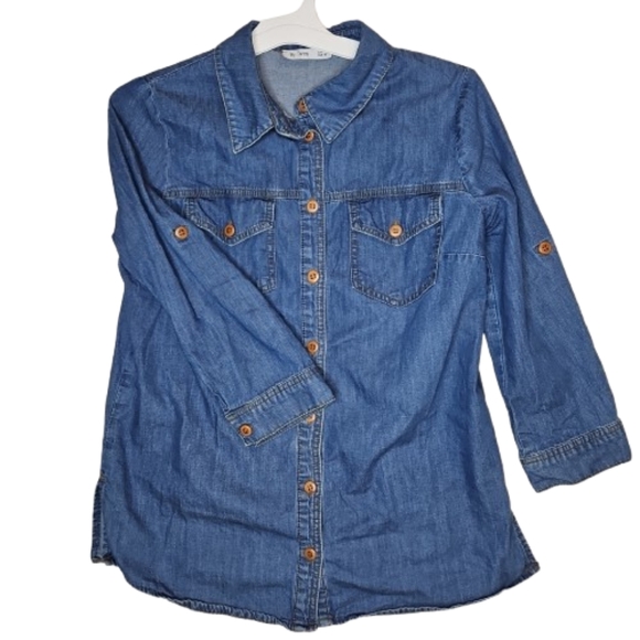 My Twins button up denim jacket Classiccore Bikercore Normcore Cabincore Cute - Picture 1 of 9